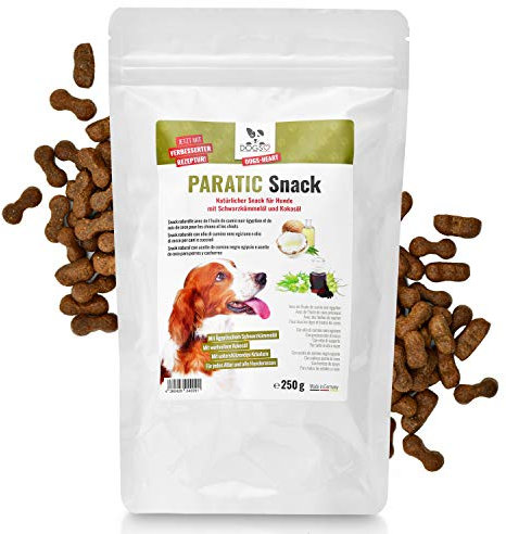 DOGS-HEART PARATIC Schutz Snacks (250 Stück) | Natürlicher Haut- & Fellschutz mit Schwarzkümmelöl & Kokosöl | Premium Snack für Hunde | 100% natürlich & ohne Zusätze