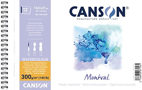 Montval Spiralblock, 13,5 x 21 cm, 12 Blatt, 300 g/m²