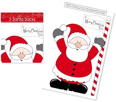 Tallon Christmas 30x20 inch PVC Sack (Pack of 3), 9934