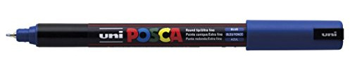 Uni Posca Marker PC-1M Paint Glass Pen Bullet Tip 1.0mm Blue