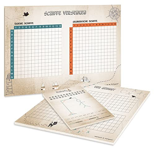 PRICARO Spielesammlung Pergament, 3er Set