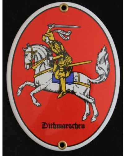 Everflag Emaille-Grenzschild Dithmarschen 11,5 x 15 cm