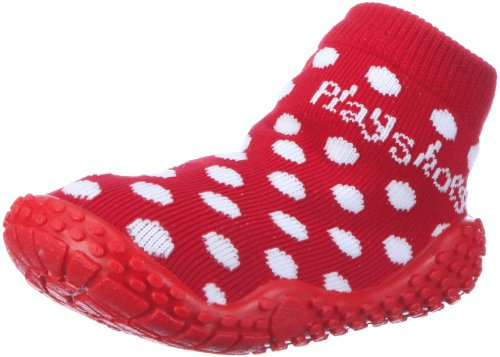 Playshoes Unisex Kinder Aqua-Socke Punkte Dusch-& Badeschuhe,ROT,Größe: 30/31 - 12,5 UK Child