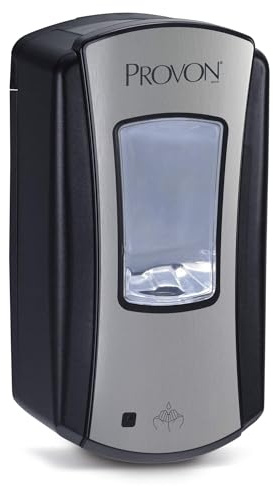 Provon LTX-12 Manual Foam Soap Dispenser, Chrome/Black, 1200 mL - 1972-04