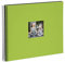 goldbuch 25 976 Spiralalbum mit Bildausschnitt, Bella Vista, Foto Album 35 x 30 x 1,5 cm - Spirale ⌀ 2,8 cm, Erinnerungsalbum aus Leinen, 40 schwarze Seiten, Fotobuch zum Selbstgestalten, Grün