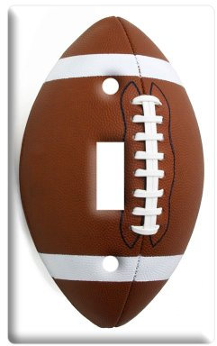 Football - Plastic Wall Decor Toggle Light Switch Plate Cover