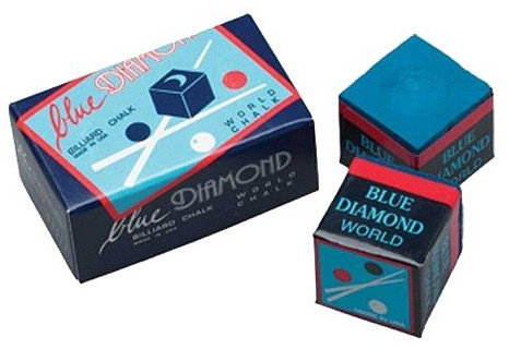Longoni Billardkreide Blue Diamond, 2 Stück, blau, one Size