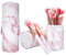 NEVSETPO Marble Pink Makeup Brushes, 17Pcs Make Up Brushes for Women Travel-Friendly Holder, Brushes & Sponges, Beauty Blenders, Synthetic Eyeshadow Contour Make-up Gift Set for Teenage Girls Kids