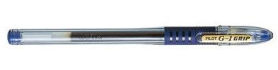 Pilot G1 Grip Gel Ballpoint Pens 0.7mm Medium Tip Blue - Pack of 12