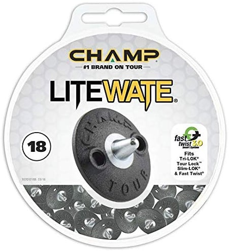 Champ Lite Wate FTS 3.0 Golf Spike, Black, Set of 1 Disk, 75440
