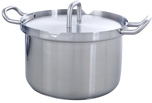 BK Cookware Q-Linair Master RVS Induktionsgeeigneter 20cm/4L Bratentopf aus Edelstahl mit Siebdeckel, backofen- und grillfest bis 230C, Stay Cool Griffe, spülmaschinenfest, PFAS frei, Silber