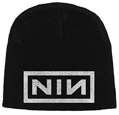 Nine Inch Nails Band Name Logo Black Beanie Hat Official Mens Womens Cap Album