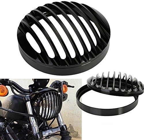 Gitter Scheinwerfer schwarz matt/flat black grill Motorrad Harley Davidson