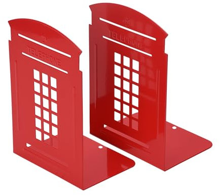 MerryNine Lot de 2 serre-livres en métal robustes et antidérapants pour bibliothèque, bureau, école, bibliothèque