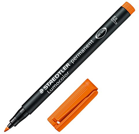 STAEDTLER® 318-4 Overheadstifte-und Etuis,Korrekturmarker,Overheadtextmarker Feinschreiber Universalstift Lumocolor permanent, F, orange