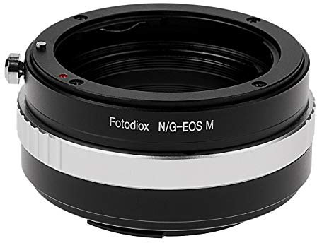 Fotodiox Lens Mount Adapter with Aperture Control, for Nikon G-type, DX-type Lens to Canon EOS M Mirrorless Cameras