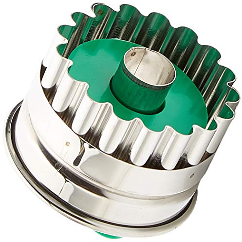 Städter 954060 Welser -Ringerl Ausstecher mit Auswerfer, Edelstahl, Silber/grün, 4,8 x 4,8 x 4,8 cm | 8 cm