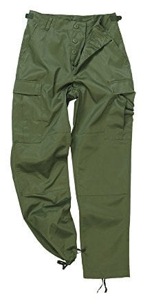 Mil-Tec US Ranger Hose Typ BDU • Herren Cargohose mit 6 geräumigen Taschen • Taktische Hose mit verstellbarem Kordelzug & Gürtelschlaufen • Feldhose für Outdoor, Arbeit & Freizeit • Oliv, 4XL