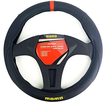 Momo SWC010BR Copri Volante, Nero/Rossa