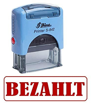 Bezahlt Selbst Farbwerk Stempel Buro stationar Bedrucktes Shiny Stamp