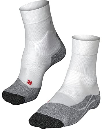 FALKE Women's RU3 Comfort Running Socks, Mid Calf, Thick Cushion, Anatomic, Breathable Quick Dry, Organic Lyocell, White (White-Mix 2020), 8-9, 1 Pair