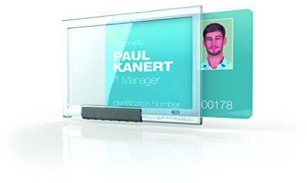 Durable Kartenhalter Pushbox Mono, 10 Stück, transparent, 892219