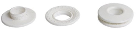 GARDINGER 10er-Pack Schlagösen Kunststoff weiß für Sonnensegel (Ösen Ringösen)