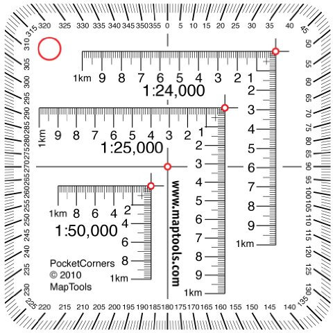 UTM Ruler For Topographic Maps
