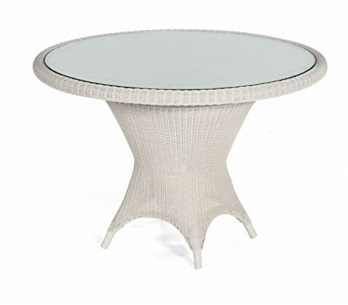 Gartentisch Bonaire/Cayman white-washed, 110 cm, Loom Optik