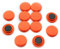 Medium Orange Planning Office Magnets for Fridge, Whiteboard, Noticeboard, Filing Cabinet - Pack of 12