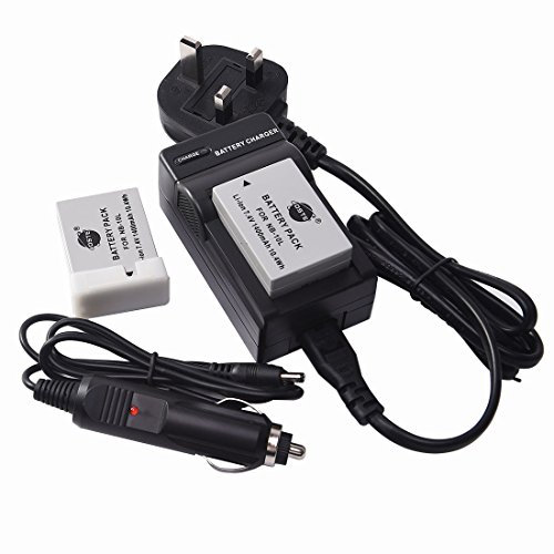 DSTE 2pcs NB-10L Rechargeable Li-ion Battery with Charger DC123 for Canon PowerShot G1 X, G15, G16, SX40 HS, SX50 HS Digital Cameras
