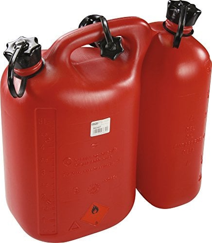Oregon 562407 - Combi-can rojo, 5 litros de combustible y aceite de 3 litros