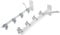 Sauvic 89396 - Tendedero con 8 Poleas plastificado,Color Blanco, 55 x 19,5 x 13,5 cm