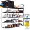 GOODS+GADGETS XXL Schuhregal 91 x 88 x 30 cm Schuhablage mit 5 Ablagen für 25 Paar Schuhe als Schuhschrank und Schuhständer - schwarz