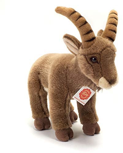 Teddy Hermann 90826 Steinbock 26 cm, Kuscheltier, Plüschtier mit recycelter Füllung