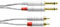 CORDIAL Câble audio double jack - RCA 1,5 m blanc