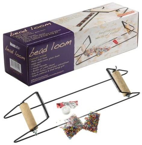 Beadsmith Metal Bead Loom Kit 16x6cm Weaving Loom Area