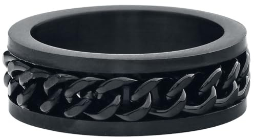 etNox hard and heavy Mesh Steel Unisex Ring schwarz Basics, Geschenke