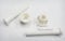 AK Toilet SEAT White Nylon Hinge Replacement Fixing Bolt Set