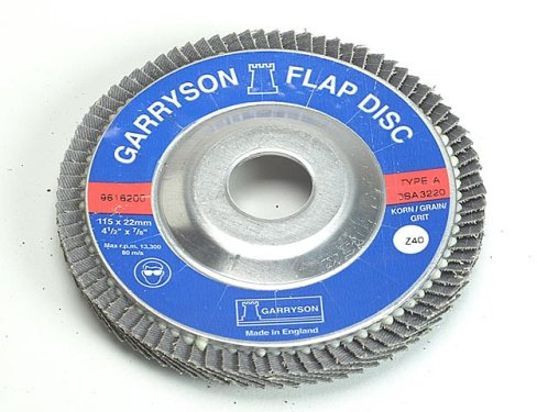 Garryson Diy Zirconium Flap Disc 115 X 22mm - 40grit Coarse