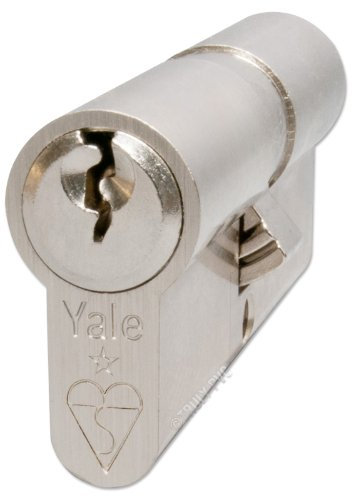 Yale Euro Cylindre Laiton poli et nickel cylindres Serrure avec clés supplémentaires disponibles – Kitemark Serrure de haute sécurité British Standard BS en 1303 : 2005., argent
