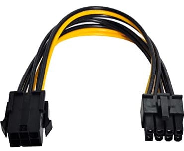 ChenYang, cavo di alimentazione per PCI Express (PCI-E), con connettori maschio a 8 poli e femmina a 6 poli, per espansione scheda grafica