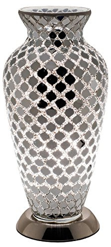 Febland LM79CM Mosaik-Vasen-Lampe, Glas Modern Verspiegelt