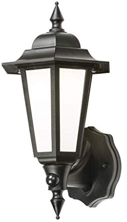 Knightsbridge 230V IP54 LED Wall Lantern with PIR, Black