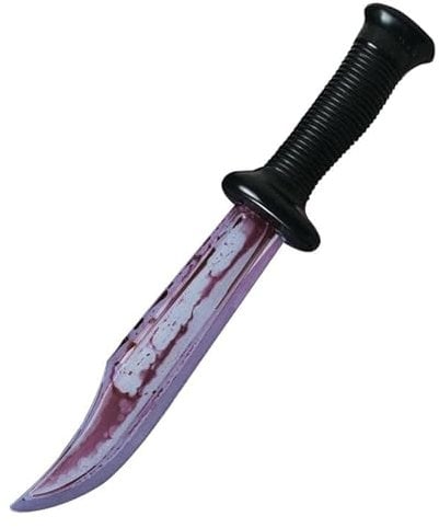 Unbekannt Blutiges Horror-Schlitzer-Messer für Erwachsene schwarz-rot-Silber 33cm Einheitsgröße
