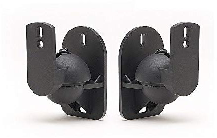 techsol Pack de 2 Supports Muraux Universels pour Enceintes Satellites/Système Cinéma-Maison