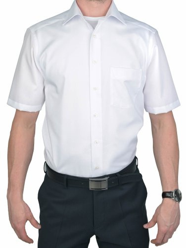 Marvelis Herren Businesshemd Kurzarm Non-Iron Modern Fit,Einfarbig,New Kent