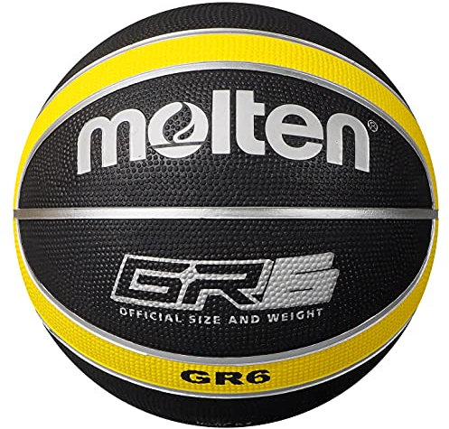Molten Basketball, Größe 6, Schwarz/Gelb
