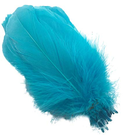 Sowder Natürliche Gänsefedern Bekleidungszubehör 100 Stück türkis
