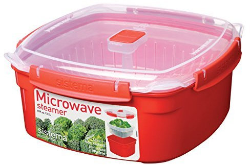 Sistema Microwave Cookware Steamer, Large, 108.2 Ounce/ 13.5 Cup, Random Colors by Sistema